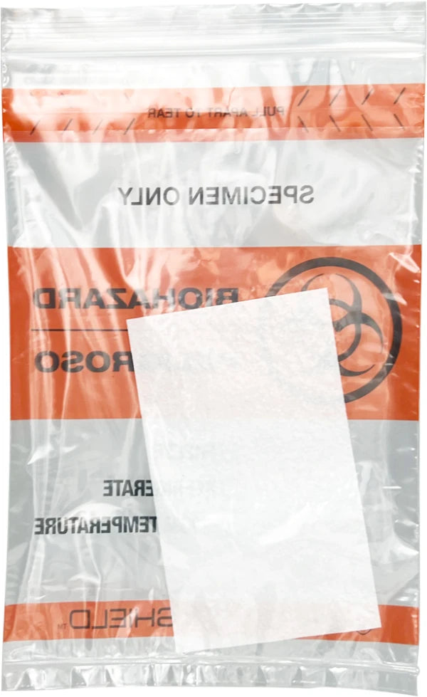 Bio-Hazard Bag 6 x 9 - Specimen Shield w/Absorbent pad 2 Mil 1000 Ct - NON-RETURNABLE