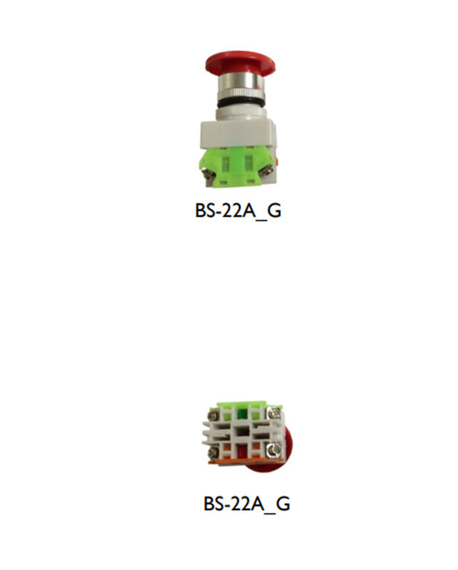 G Version (Orange/Green) Emergency Stop - BS-22A_G