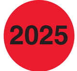 2025 - 3" Fluorescent Red 2025 Labels