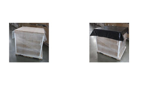 Clear Pallet Top Cover, also available in black.