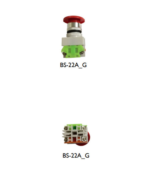 G Version (Orange/Green) Emergency Stop - BS-22A_G