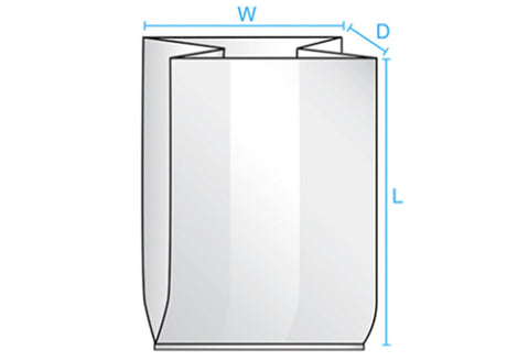Measure a Gusseted Polypropylene Bag