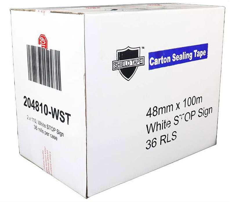 Boxed Stop Sign Pre-Printed Tape