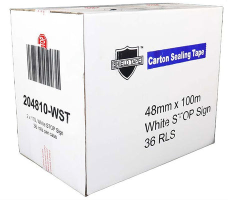 Boxed Stop Sign Pre-Printed Tape