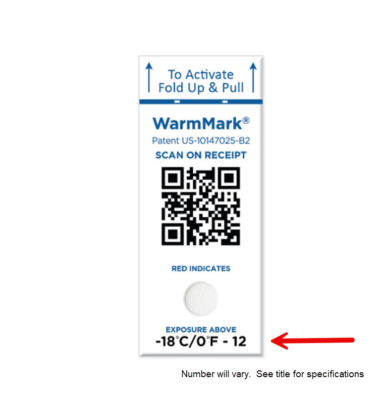 WarmMark QR 25C/77F Single-Window Temperature Indicator